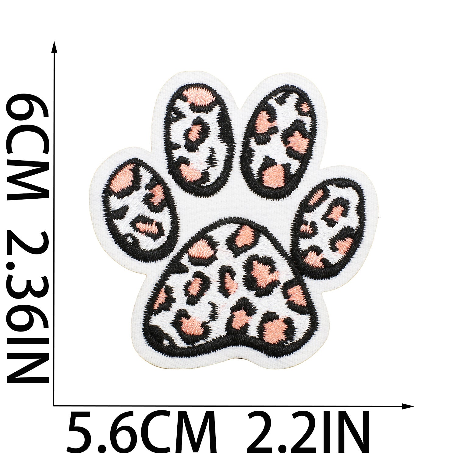 Wholesale Artistic cute paw embroidery patch pet paw patch